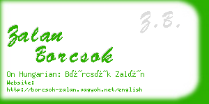 zalan borcsok business card